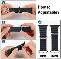 Compat For Straps 49Mm 45Mm 44Mm 42Mm,Sport Loop Metal Buckle For Iwatch Series 49 Mm Silicone Watch Strap Black, Ocean Band-thumb4