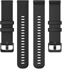 P24Bin09 Strap Compatible With Amazfitgts2 ,Bip/Bipu/Pro/Lite,Bips,Galaxyactive2 22 Mm Silicone Watch Strap Black-thumb1