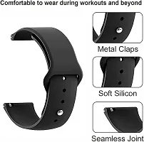 22Mm Combo Smart Watch Strap Compatible For No_Is_E Colorfit Pro 3/4/Max 22 Mm Silicone Watch Strap Grey, Black, Dark Blue Pack Of 3-thumb1