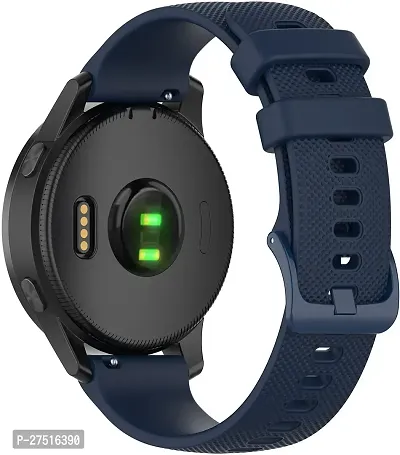 Strap Compatible With Amazfit Gts2 Mini,Bip/Bipu/Pro/Lite,Bips,Galaxy Active2 20 Mm Silicone Watch Strap Blue-thumb2