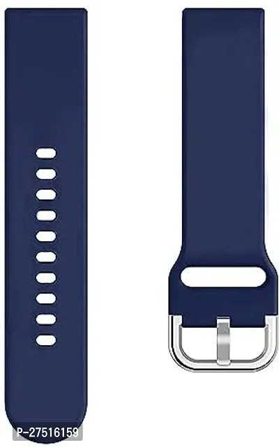 Replacement Band 19Mm Metal Buckle Silicon Compatible With Boat Storm 19 Mm Silicone Watch Strap Black, Blue-thumb5