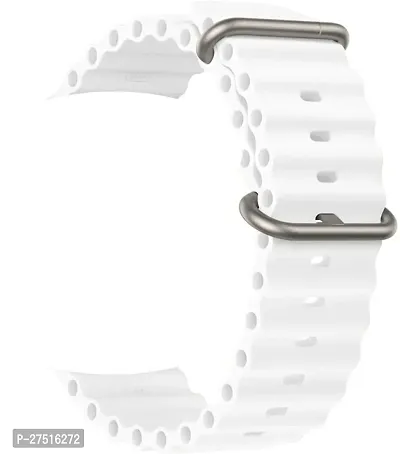 Ocean Loop Band For Watch Strap 49Mm 45Mm 44Mm 42Mm, For Iwatch Band 44 Mm Silicone Watch Strap White