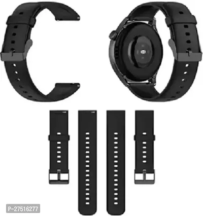 Watch Strep Grey 22 Mm Pvc Watch Strap Black-thumb2