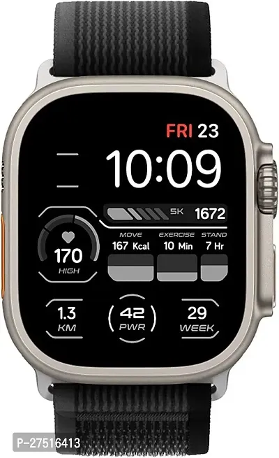 Trail Loop Bands For Apple Watch Ultra 49/45/ 44/ 42Mm Soft Nylon Sport Straps 24 Mm Fabric Watch Strap Black-Grey-thumb3