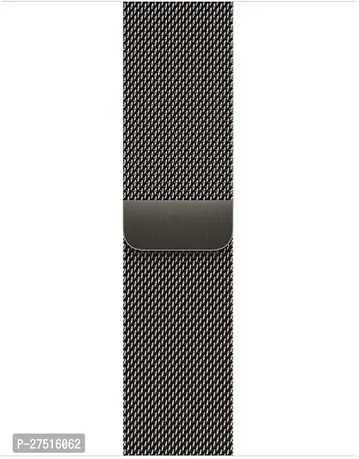 Magnetic Strap Compatible With Iwatch Series 7/6/5/4/3/2/1/Se42/44/45Mm 44 Mm Metal Watch Strap Black-thumb2