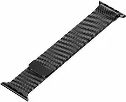 Magnetic Lock Milanese Strap Band For Iwatch Series 1/2/3/4/5/6 And Se 44Mm/Mm 44 Mm Stainless Steel Watch Strap Black-thumb1