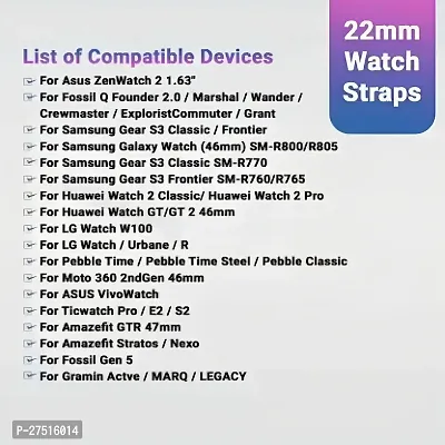 22Mm Soft Strap Compatible Watch List In Photo And Description Smart Watchblue 22 Mm Silicone Watch Strap Blue-thumb2