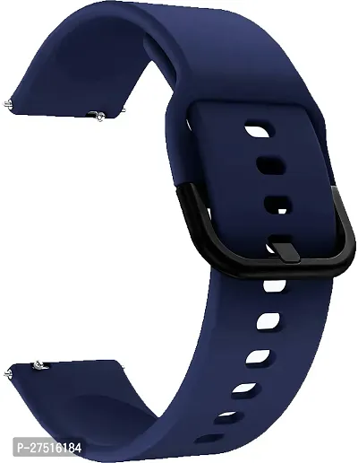 Strap Compatible With Amazfitgts2Mini/Bip/Pro/Lite/Gts/2/2E,Bips,Galaxy Active2 22 Mm Silicone Watch Strap Navy Blue-thumb2