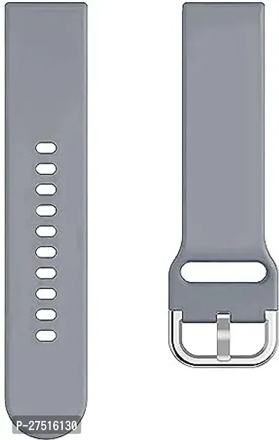 Replacement Band 19Mm Metal Buckle Silicon Compatible With Boat Storm Noise 19 Mm Silicone Watch Strap Black, Grey-thumb2