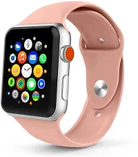 Y11Aip09 Iwatch Strap Compatible With Iwatch Series 7/6/5/4/3/2/1/Se Size 42/44/ 45 Mm Silicone Watch Strap Pink-thumb3