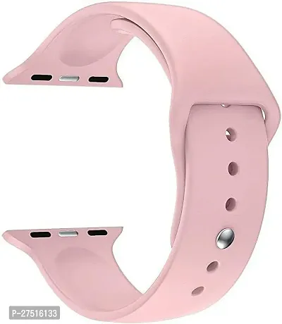 Soft Silicone Case Cover With Strap Iwatch Series7/6/5/4/3/2/1/Se 42/44/45Mm 44 Mm Silicone Watch Strap Pink