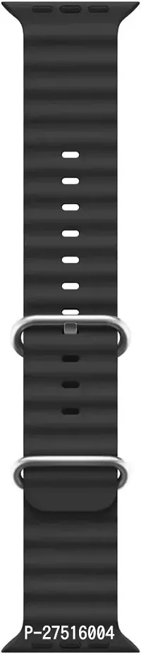 Ocean Loop Band For Watch Strap 49Mm 45Mm 44Mm 42Mm, For Iwatch Band 44 Mm Silicone Watch Strap Black-thumb0