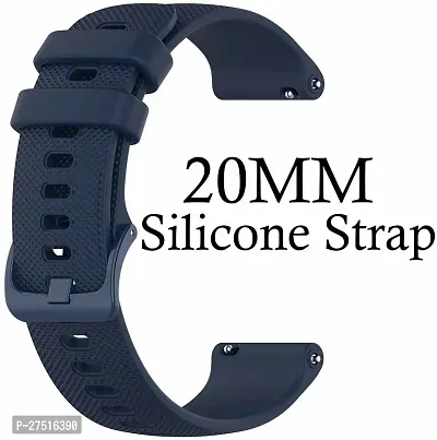 Strap Compatible With Amazfit Gts2 Mini,Bip/Bipu/Pro/Lite,Bips,Galaxy Active2 20 Mm Silicone Watch Strap Blue