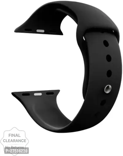 Black Silicone Watchband 42/44/45Mm 44 Mm Silicone Watch Strap Black-thumb0