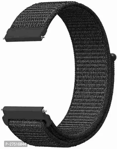 22 Mm Nylon Black Strap Universal For All 22 Mm Watches 22 Mm Fabric Watch Strap Black-thumb0