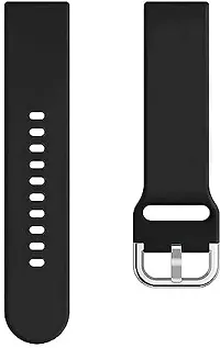 Replacement Band 19Mm Metal Buckle Silicon Compatible With Boat Storm 19 Mm Silicone Watch Strap Black, Blue-thumb2