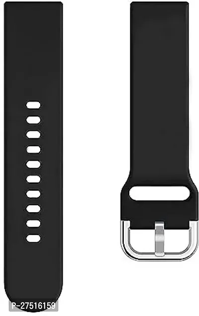 Replacement Band 19Mm Metal Buckle Silicon Compatible With Boat Storm 19 Mm Silicone Watch Strap Black, Blue-thumb3