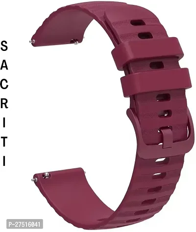 Wine Watch Strap Universal For All 20Mm Watches 20 Mm Silicone Watch Strap Red