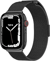 Magnetic Strap Compatible With Iwatch Series 7/6/5/4/3/2/1/Se42/44/45Mm 44 Mm Metal Watch Strap Black-thumb4