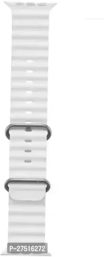 Ocean Loop Band For Watch Strap 49Mm 45Mm 44Mm 42Mm, For Iwatch Band 44 Mm Silicone Watch Strap White-thumb2