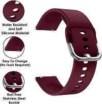 Colorfit Pulse Grand/Ultra 3/Pro 5 Max, Quad Call, Pulse 2, Mettalix, Twist 22 Mm Silicone Watch Strap Black, Maroon, Grey Pack Of 3-thumb2