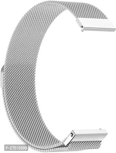 Stainless Metal Strap 22Mm Magnetic Chain Premium Loopain {Silver}_006 22 Mm Metal Watch Strap Silver