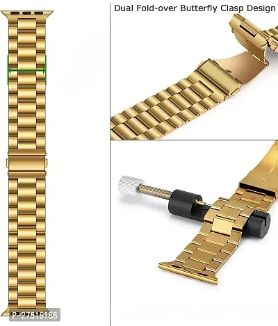 Watch Strap 42Mm 44Mm 45 Mm Also For Series 8,7,6,5,4,3,2,1,Se 44 Mm Gold Watch Strap Golden