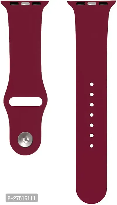 Y11Aim09 24 Mm Silicone Watch Strap Maroon-thumb4