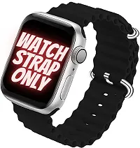 Iwatch Band For Men Women, 49Mm 45Mm 44Mm 42Mm For Iwatch Series Ultra 44 Mm Silicone Watch Strap Black-thumb1