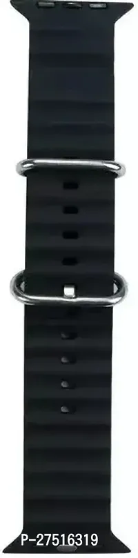 Belt, Strap For Watch Ultra 49 Mm, 45 Mm, 44 Mm, 42 Mm 43 Mm Silicone Watch Strap Black