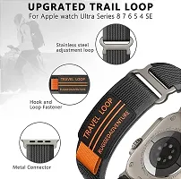 Trail Loop Watch Strap For 49 45 44 42 Mm Also For Series 9 8 7 6 5 4 3 2 1 Se 49 Mm Fabric Watch Strap Grey, Yellow-thumb4