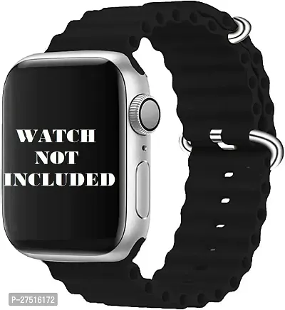 Ultra Smart Watches Band 42 Mm Silicone Watch Strap Black-thumb2