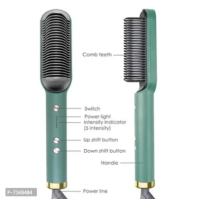 45Watt Electric Hair Straightener Comb Brush For Men, Women, Girls And Hair Straightening, Fast Smoothing Comb With 5 Temperature C-thumb4