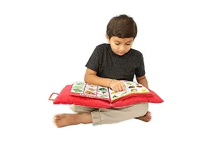 Kids Learning Cushion Pillow Cum Book with English and Hindi Alphabet, Numbers, Animal Names | Velvet Cushion Book for Interactive Learning for Children-thumb4