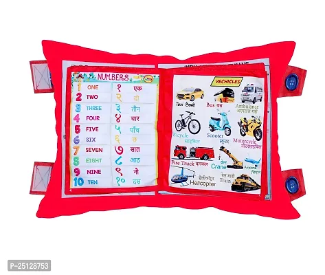 Children Educational Learning Cotton Pillow Book Ideal for Kids Learning English, Hindi, Alphabets, Numbers, Animals, Fruits and Vegetables-thumb4