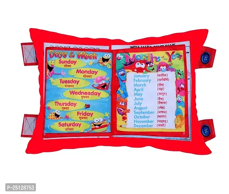 Children Educational Learning Cotton Pillow Book Ideal for Kids Learning English, Hindi, Alphabets, Numbers, Animals, Fruits and Vegetables-thumb5