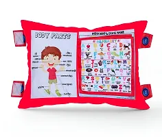 Children Educational Learning Cotton Pillow Book Ideal for Kids Learning English, Hindi, Alphabets, Numbers, Animals, Fruits and Vegetables-thumb1