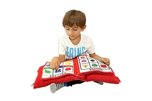 Children Educational Learning Cotton Pillow Book Ideal for Kids Learning English, Hindi, Alphabets, Numbers, Animals, Fruits and Vegetables-thumb1