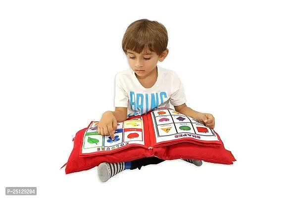 Children Educational Learning Cotton Pillow Book Ideal for Kids Learning English, Hindi, Alphabets, Numbers, Animals, Fruits and Vegetables-thumb2