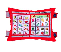 Children Educational Learning Cotton Pillow Book Ideal for Kids Learning English, Hindi, Alphabets, Numbers, Animals, Fruits and Vegetables-thumb1