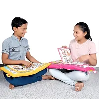 Silk Educational Pillow For Kid's Education Toys For Kids Learning Cushion Pillow Cum Book with English and Hindi Alphabets, Numbers, Animals Names | Cushion Book for Interactive Learning for Kids-thumb3