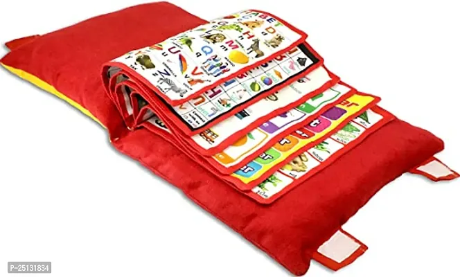 Learning Pillow Book Kids with English and Hindi Languages Alphabet, Numbers, Animal Names, Interactive Velvet Learning Cushion Cloth Book for Baby Children-thumb4