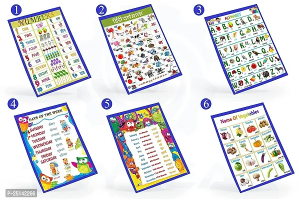 Kid's Learning Cushion Pillow Cum Book with English and Hindi Alphabets, Numbers, Animals Names | Velvet Cushion Book for Interactive Learning for Kids-thumb0