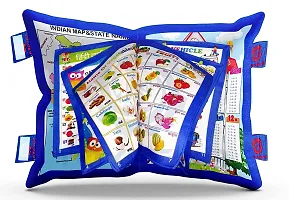 Kid's Learning Cushion Pillow Cum Book with English and Hindi Alphabets, Numbers, Animals Names | Velvet Cushion Book for Interactive Learning for Kids-thumb3