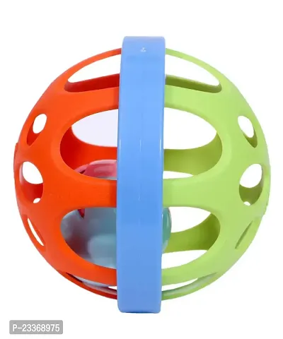 Colorful Shake and Grab Non Toxic Soft Ball Teether Rattle Toy for Babies Rattle-thumb3