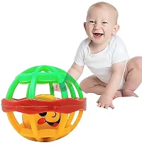 Kid's Soft Plastic Rubber Body Rolling Hand Bell Ball Baby Rattles Toy (Multicolour)-thumb3