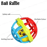Kid's Soft Plastic Rubber Body Rolling Hand Bell Ball Baby Rattles Toy (Multicolour)-thumb4