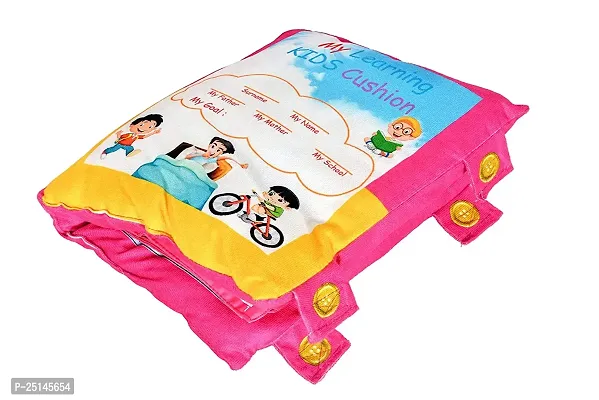 NEW Baby Learning Cushion Soft Pillow Cum Book with English and Hindi Alphabet, Color Name, Shape, Days, Week and Year, Body Parts Learning Cushion Book, Learning Experience for Kids (Multicolour)-thumb4