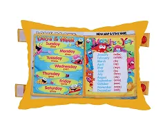 Kid's Learning Cushion Pillow Cum Book with English and Hindi Alphabets, Numbers, Animals Names | Velvet Cushion Book for Interactive Learning for Kids-thumb3