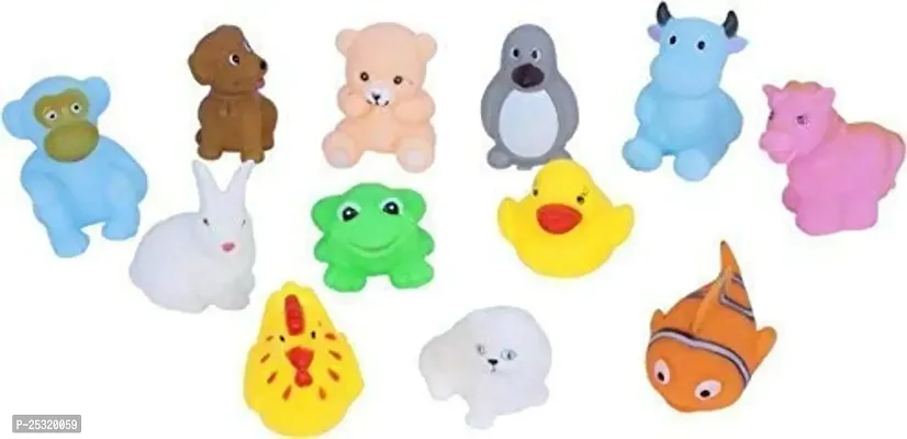 TechHark 12 Pcs New Born Baby Chu Chu Bath Toys With BPA Free Non-Toxic Bath Toy